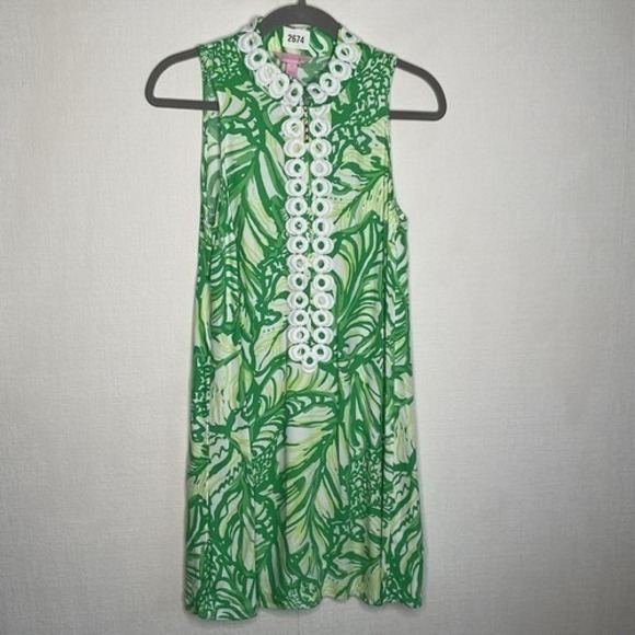 Lilly Pulitzer Dresses & Skirts - Lilly Pulitzer Finders‎ Keepers Lace Trim Mini Shift Dress Women 2 Sri Lanka